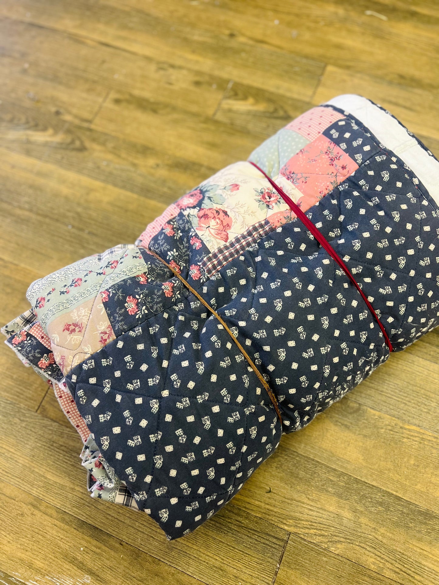 Vintage 1980's Fortel Patchwork Quilt
