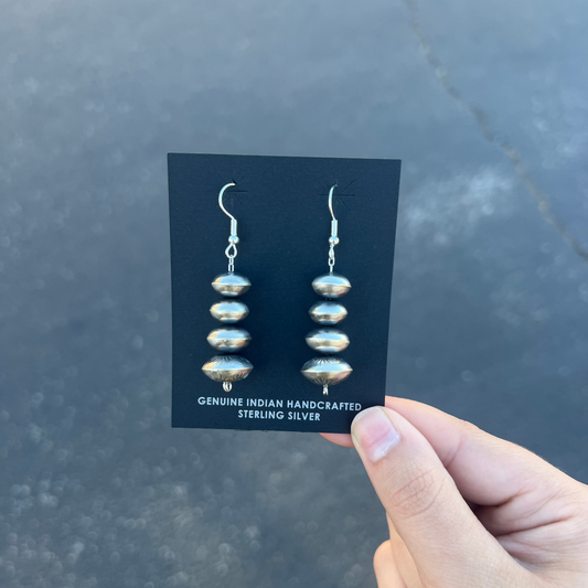 Genuine Handmade Graduating Navajo Pearls Earrings