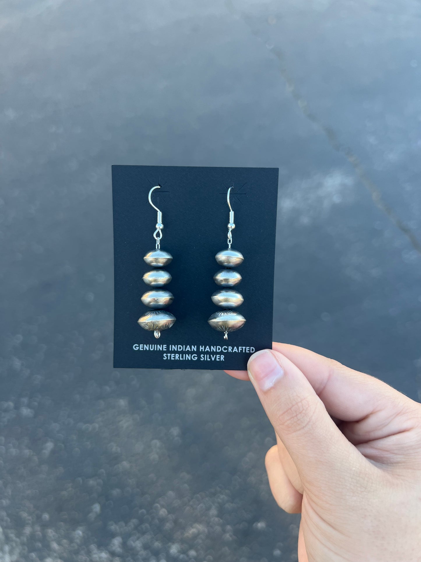 Genuine Handmade Graduating Navajo Pearls Earrings