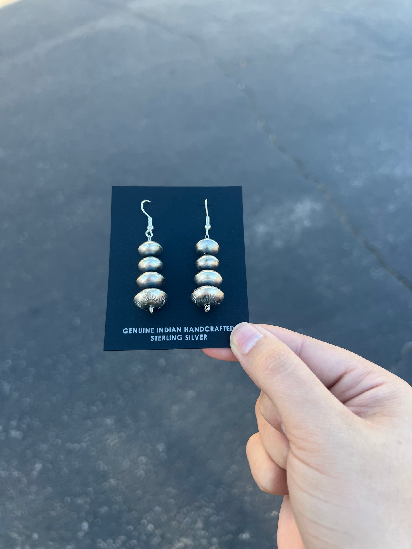 Genuine Handmade Graduating Navajo Pearls Earrings