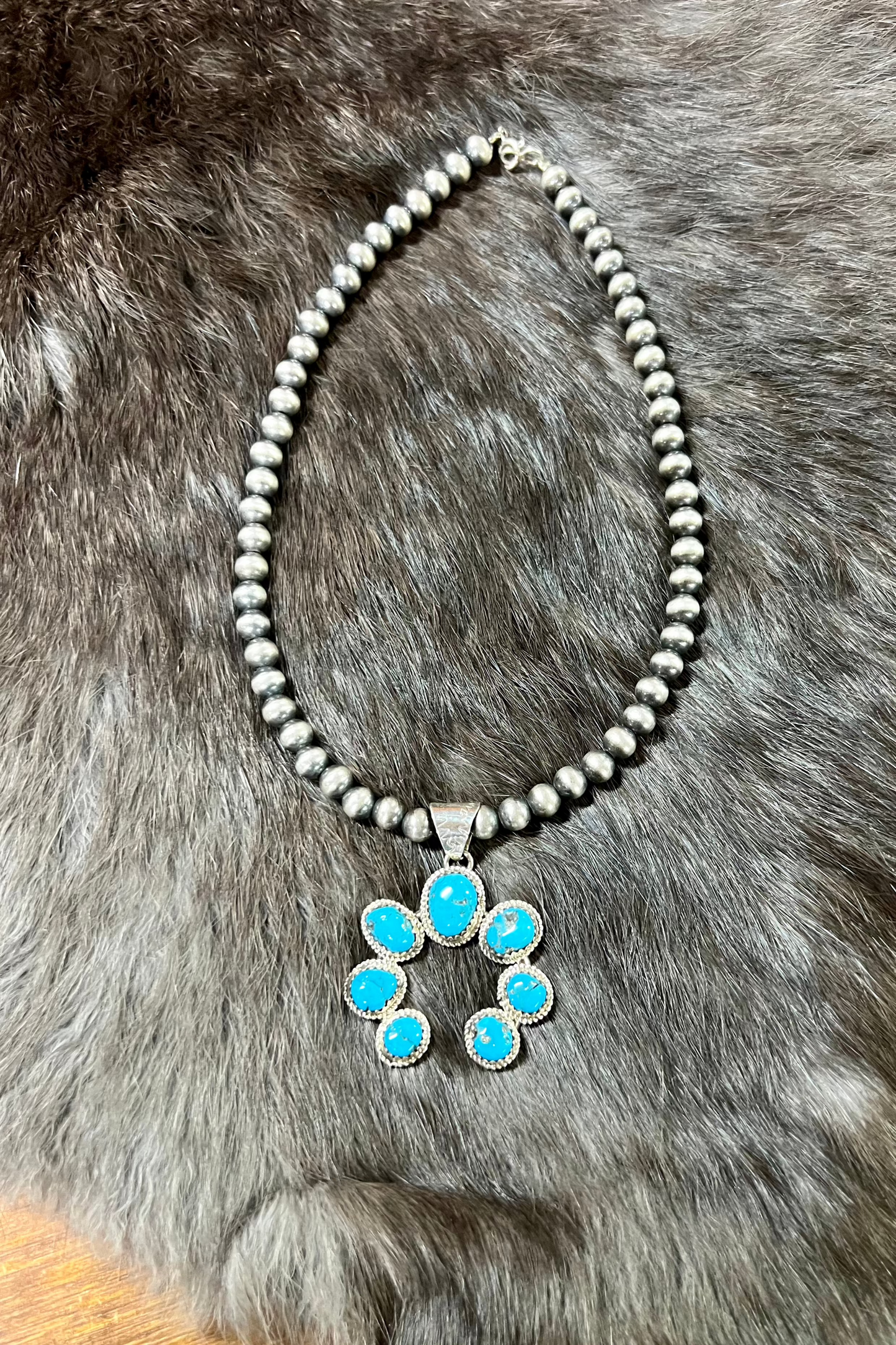 Genuine Turquoise Naja Pendant