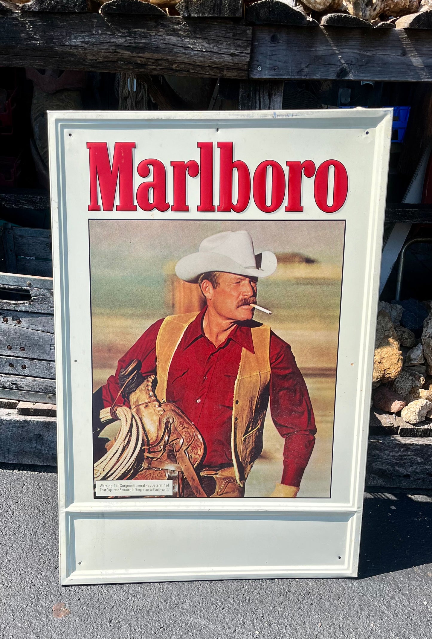 Vintage Marlboro Portrait Advertising Sign