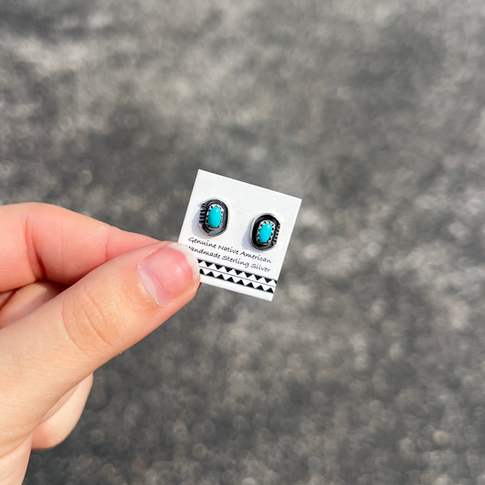 The Millie Kingman Turquoise Sterling Silver Stud Earrings
