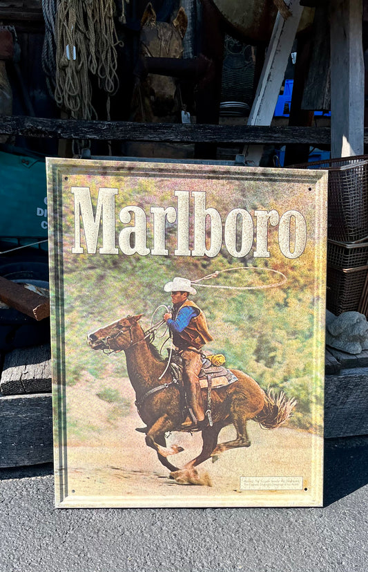 Vintage Marlboro Roping Horse Sign