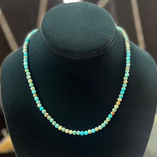 Genuine Kingman Turquoise Beaded Necklace