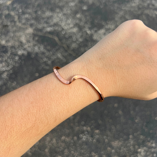 Copper Wave Cuff Bracelet
