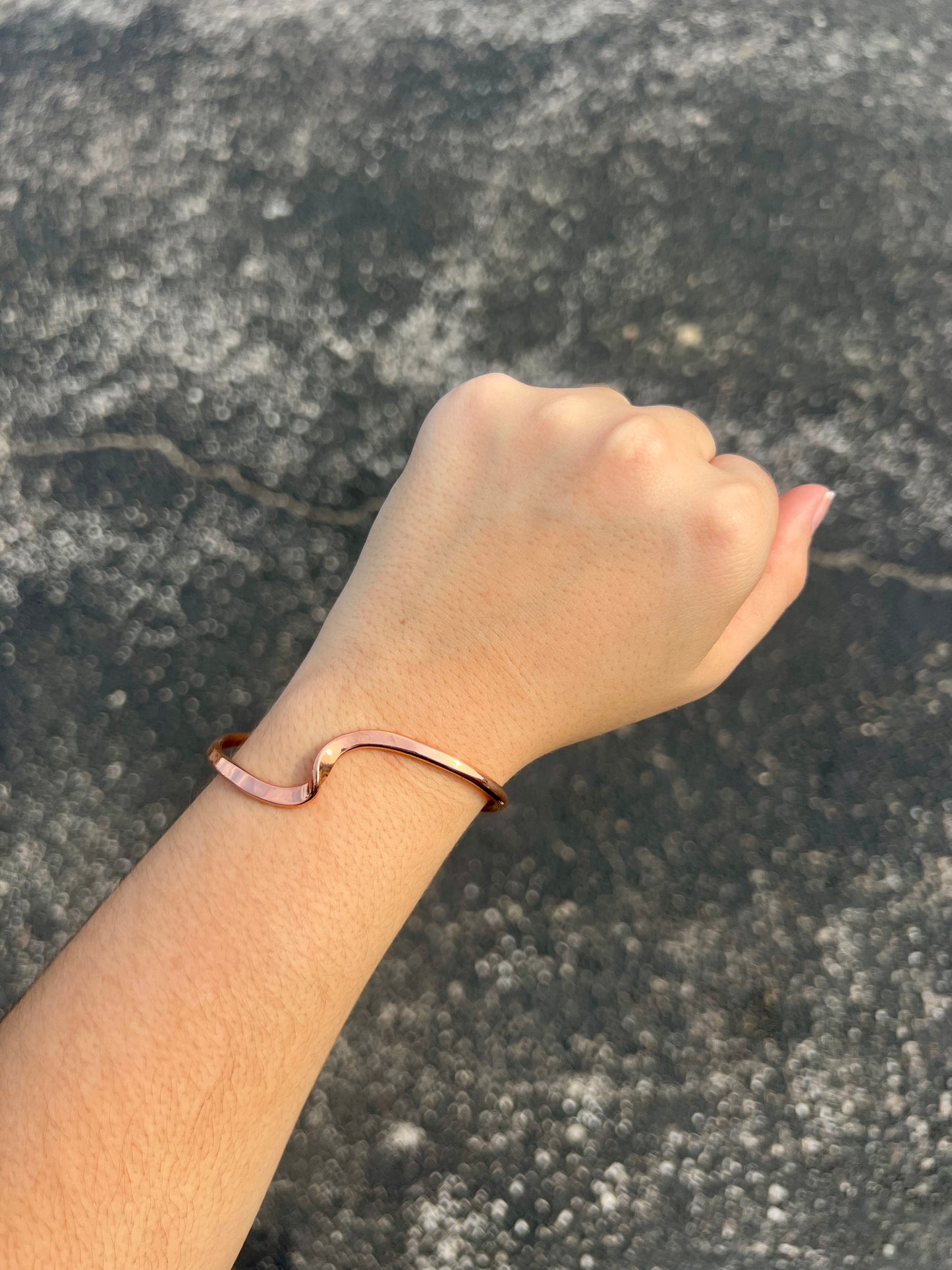 Copper Wave Cuff Bracelet