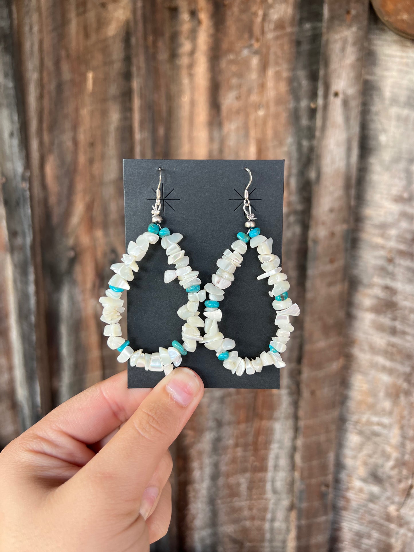 Genuine Turquoise Nugget Teardrop Earrings