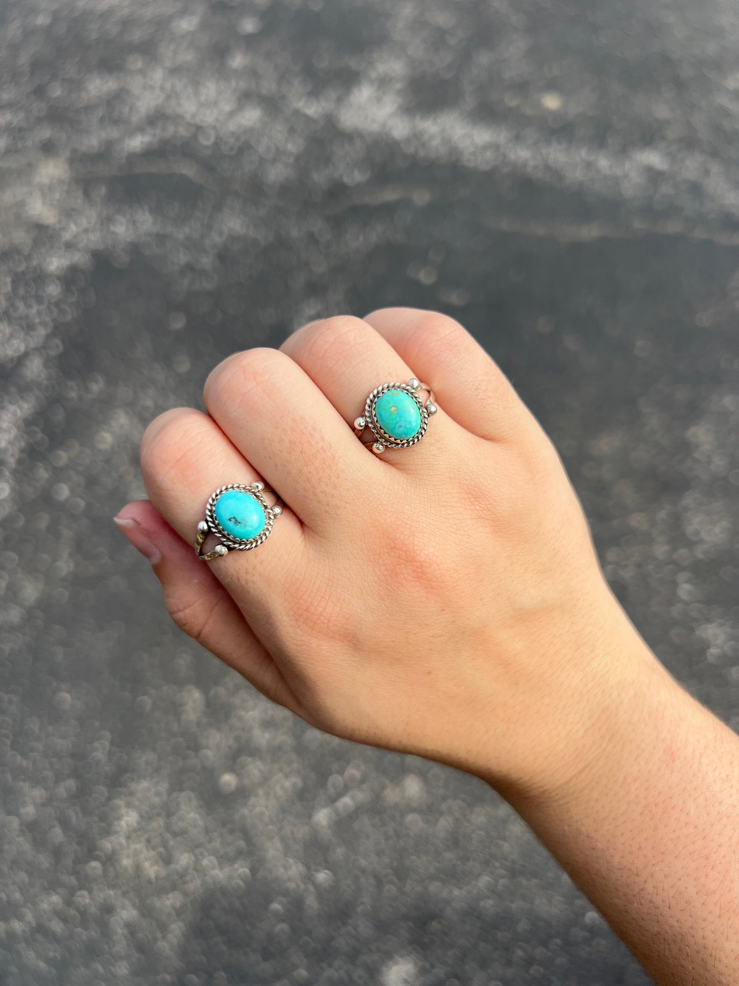 The Lainey Genuine Turquoise Sterling Silver Ring