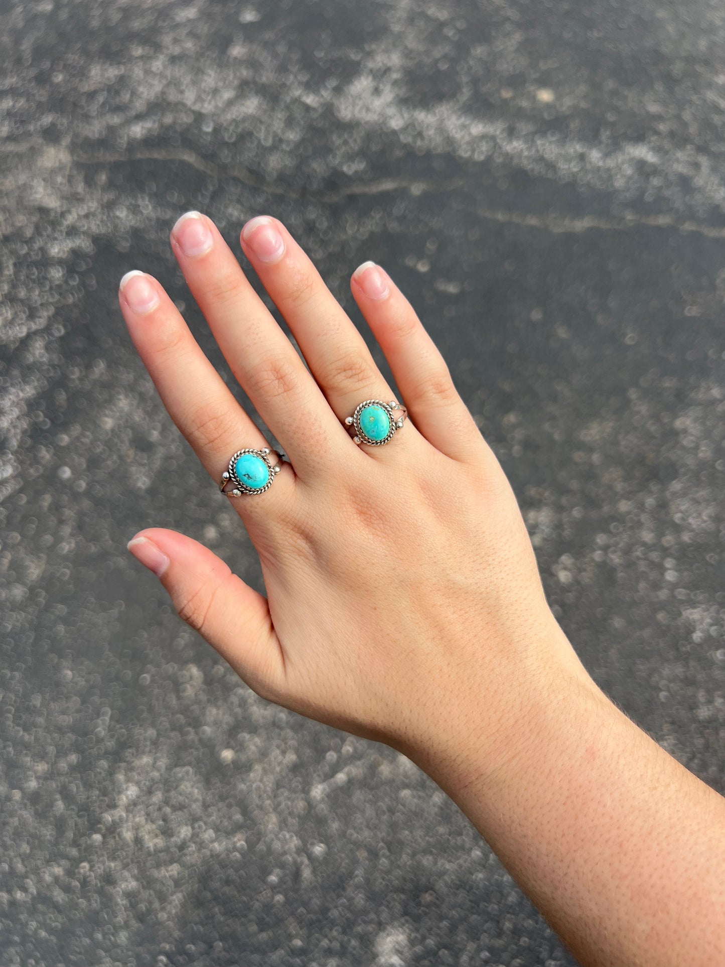 The Lainey Genuine Turquoise Sterling Silver Ring