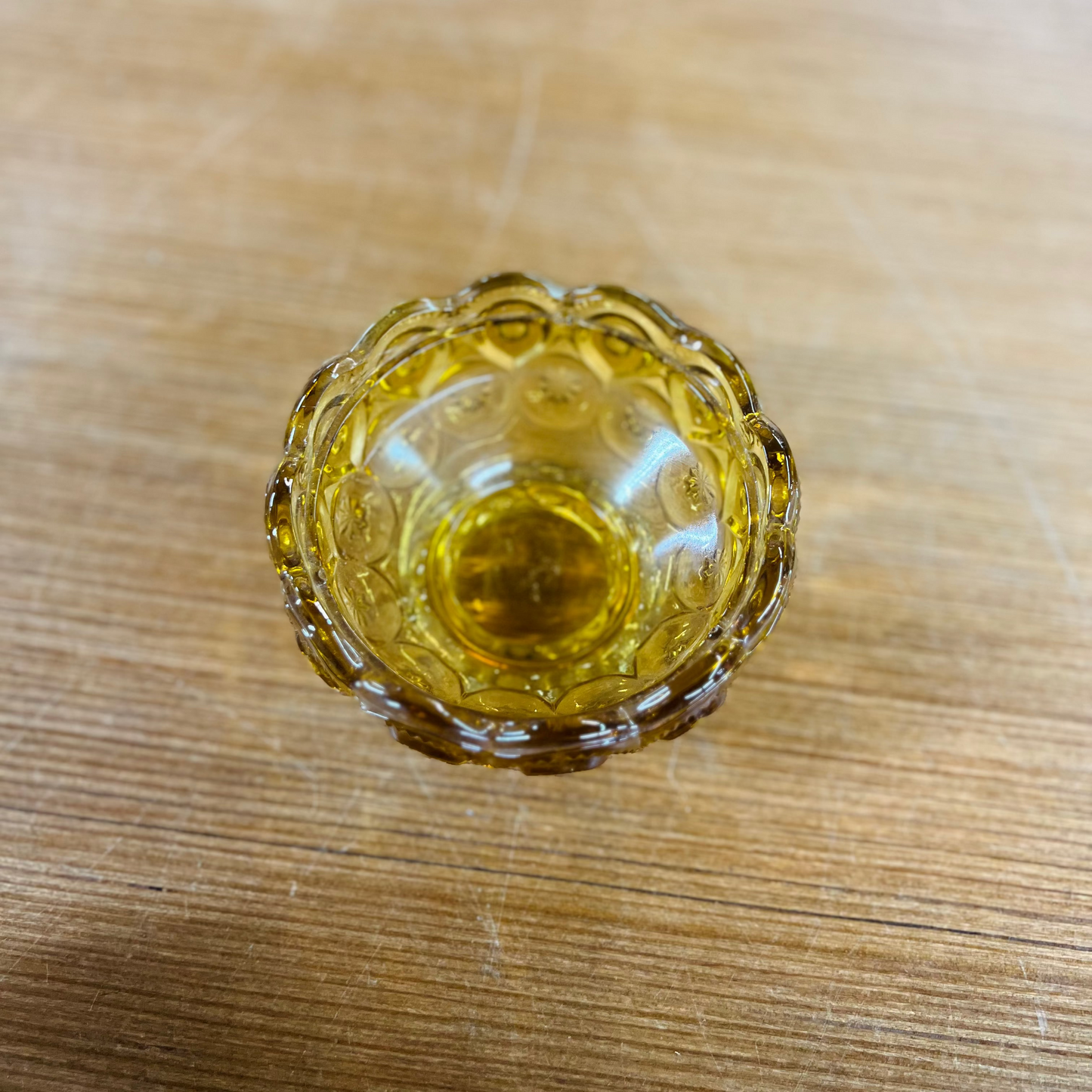 Vintage L.E. Smith 1960s Moon and Stars Amber Dish