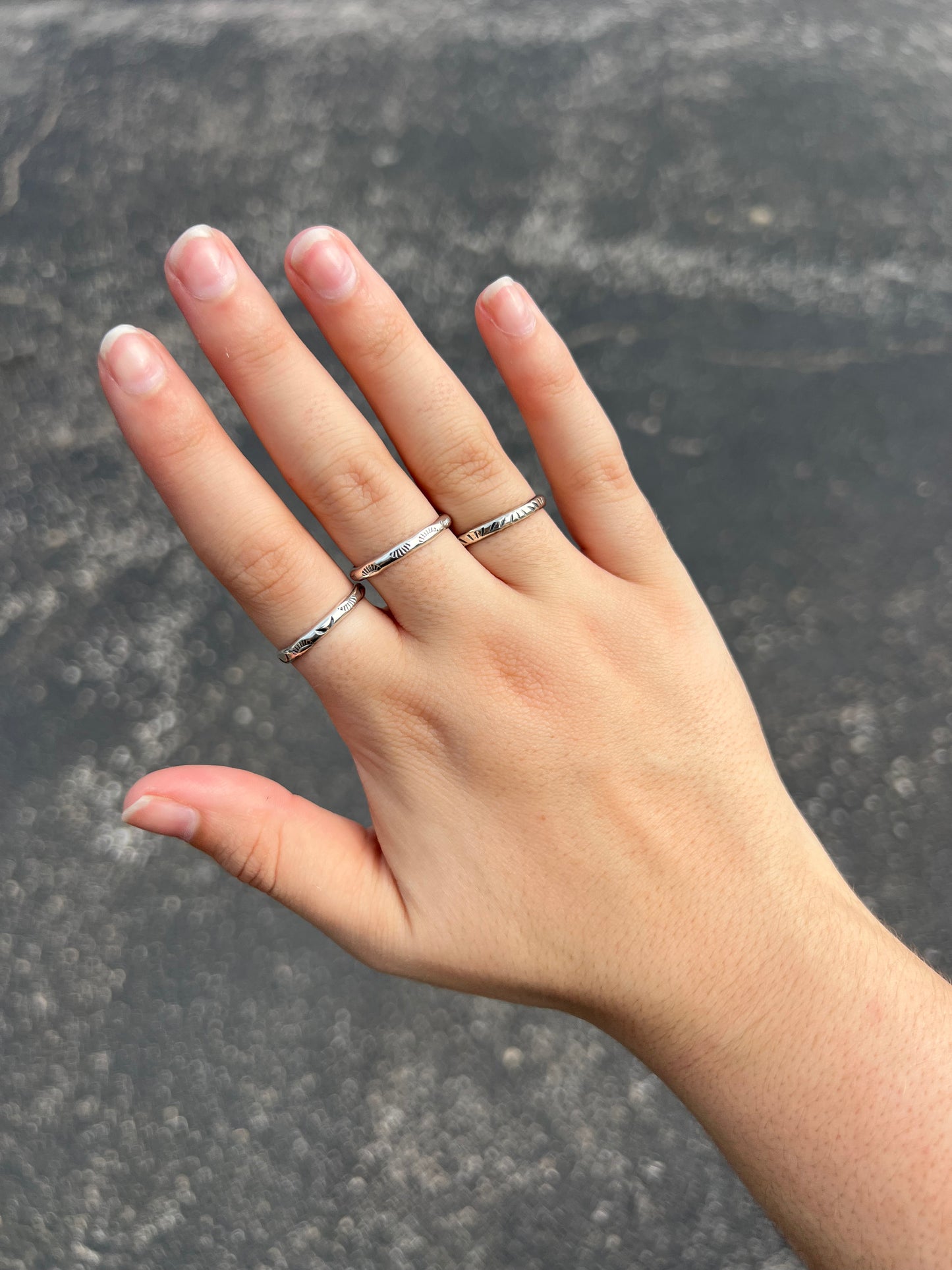 The Saylor Sterling Silver Stamped Ring