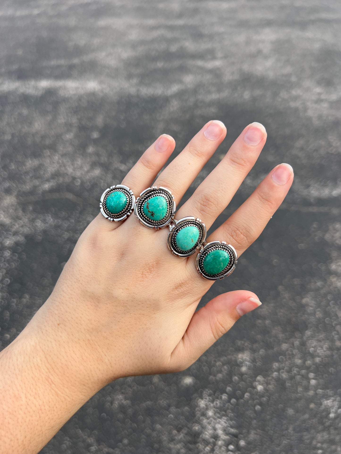The Sorrel Genuine Sonoran Turquoise Sterling Silver Ring