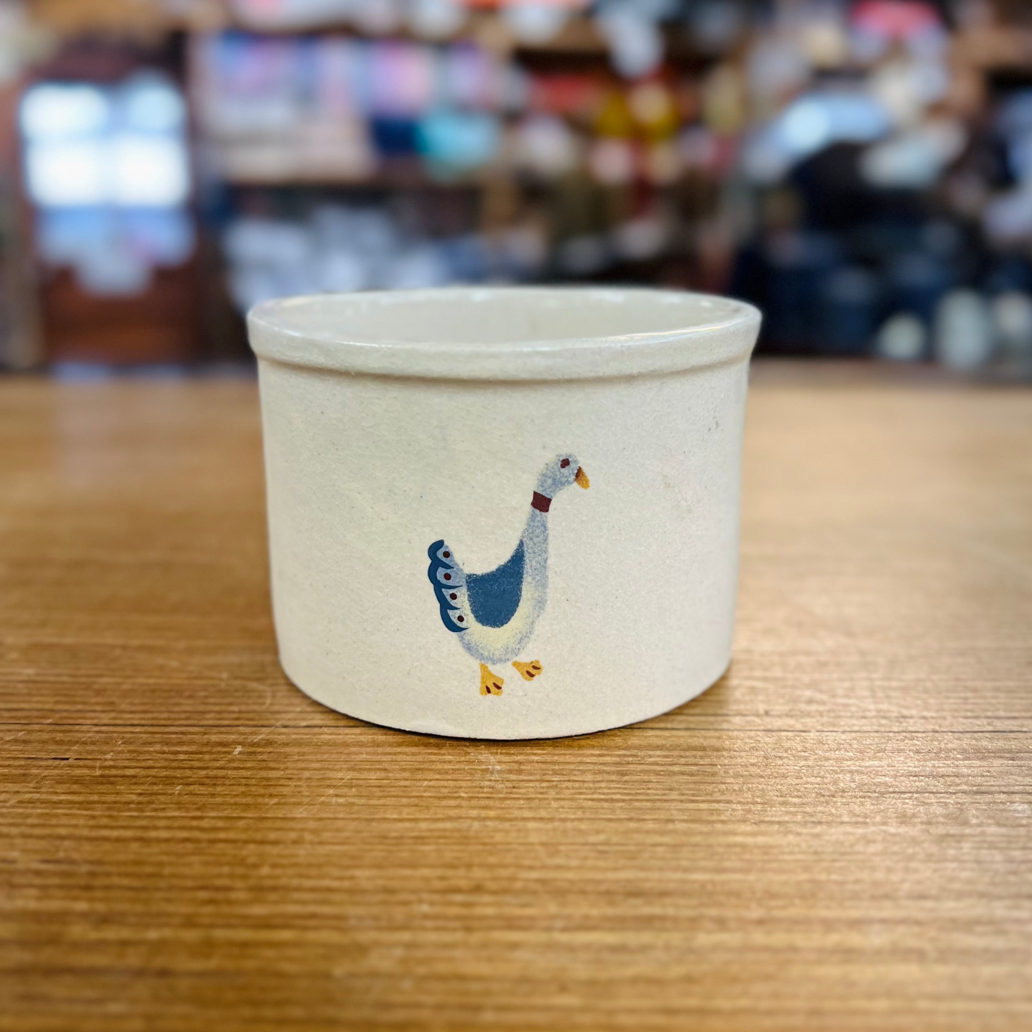 Vintage R.R.P.Co Robinson Ransbottom Pottery Stoneware 1qt Goose Crock