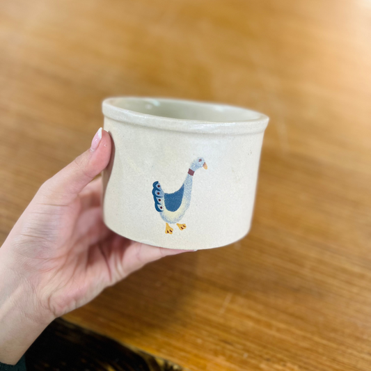 Vintage R.R.P.Co Robinson Ransbottom Pottery Stoneware 1qt Goose Crock