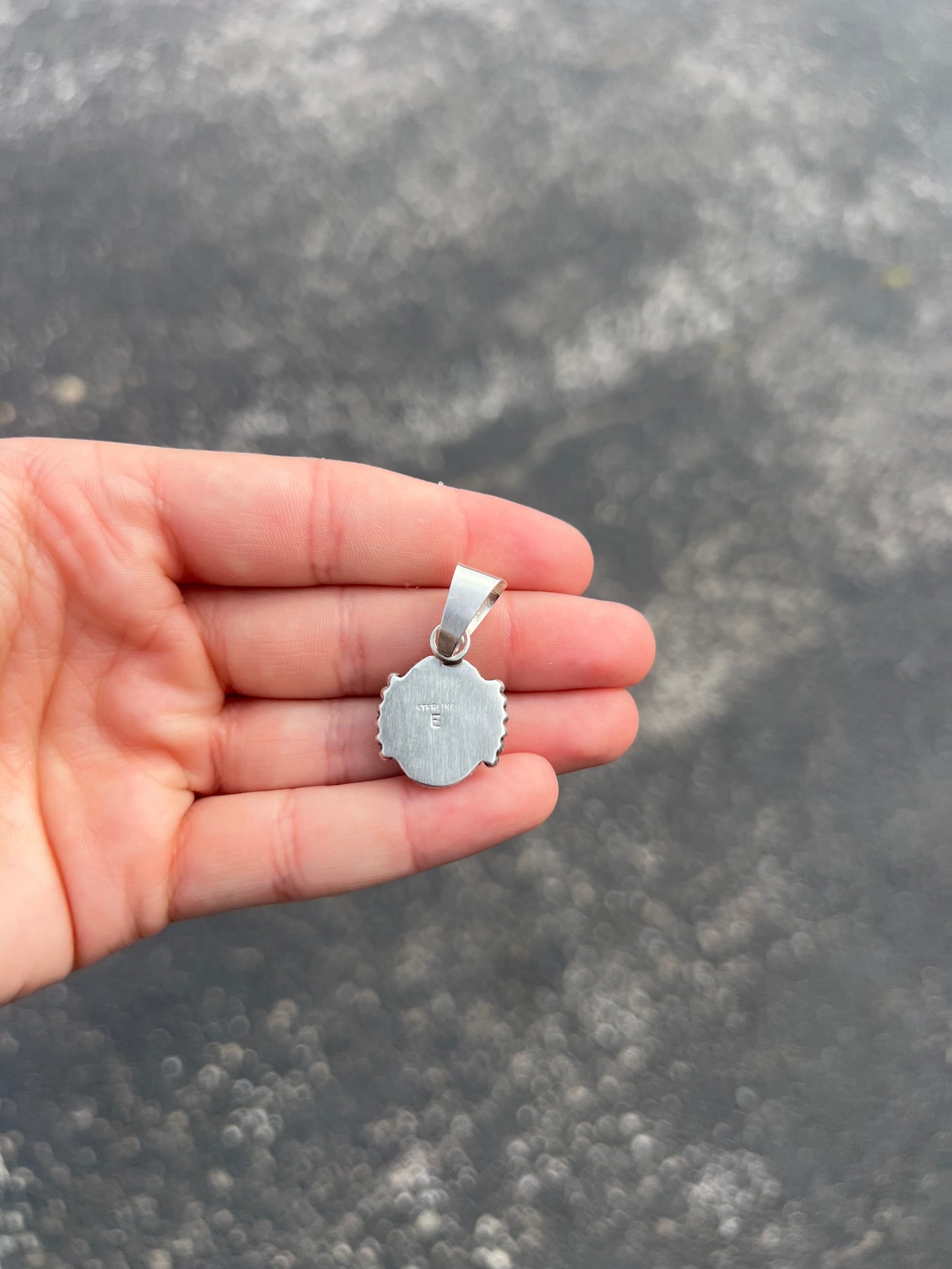 Navajo Palomino Variscite Sterling Silver Pendant