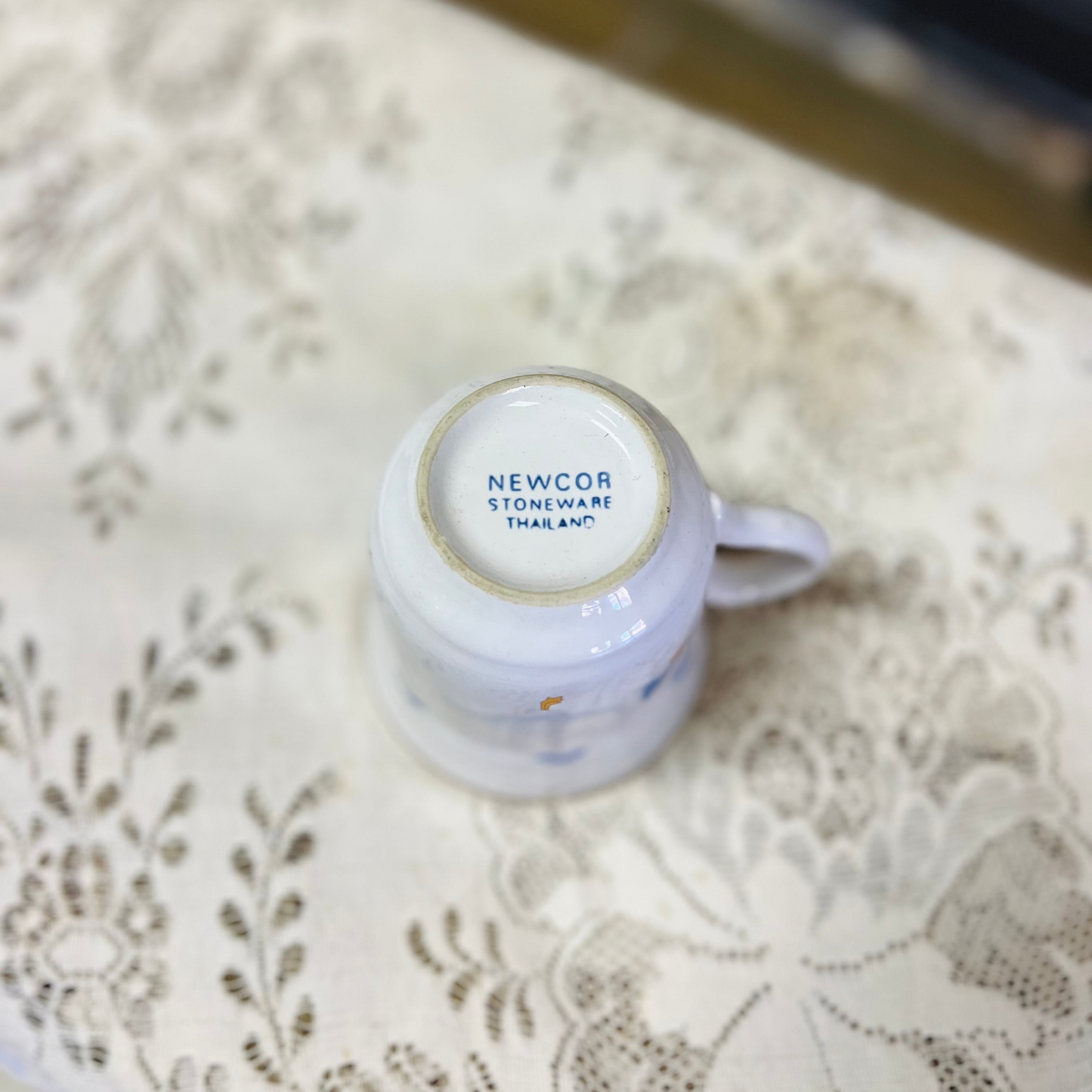 Vintage Newcor Stoneware Countryside Geese Coffee Mug