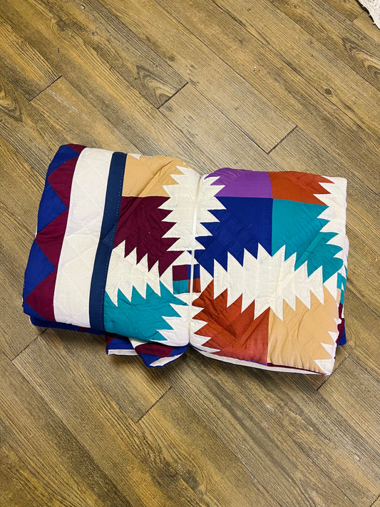 Vintage 1993 Keepsake Americana Handmade Patchwork Quilt