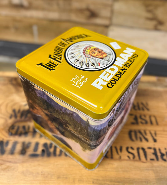 Vintage Red Man Golden Blend Tin Canister - 1992 Limited Edition
