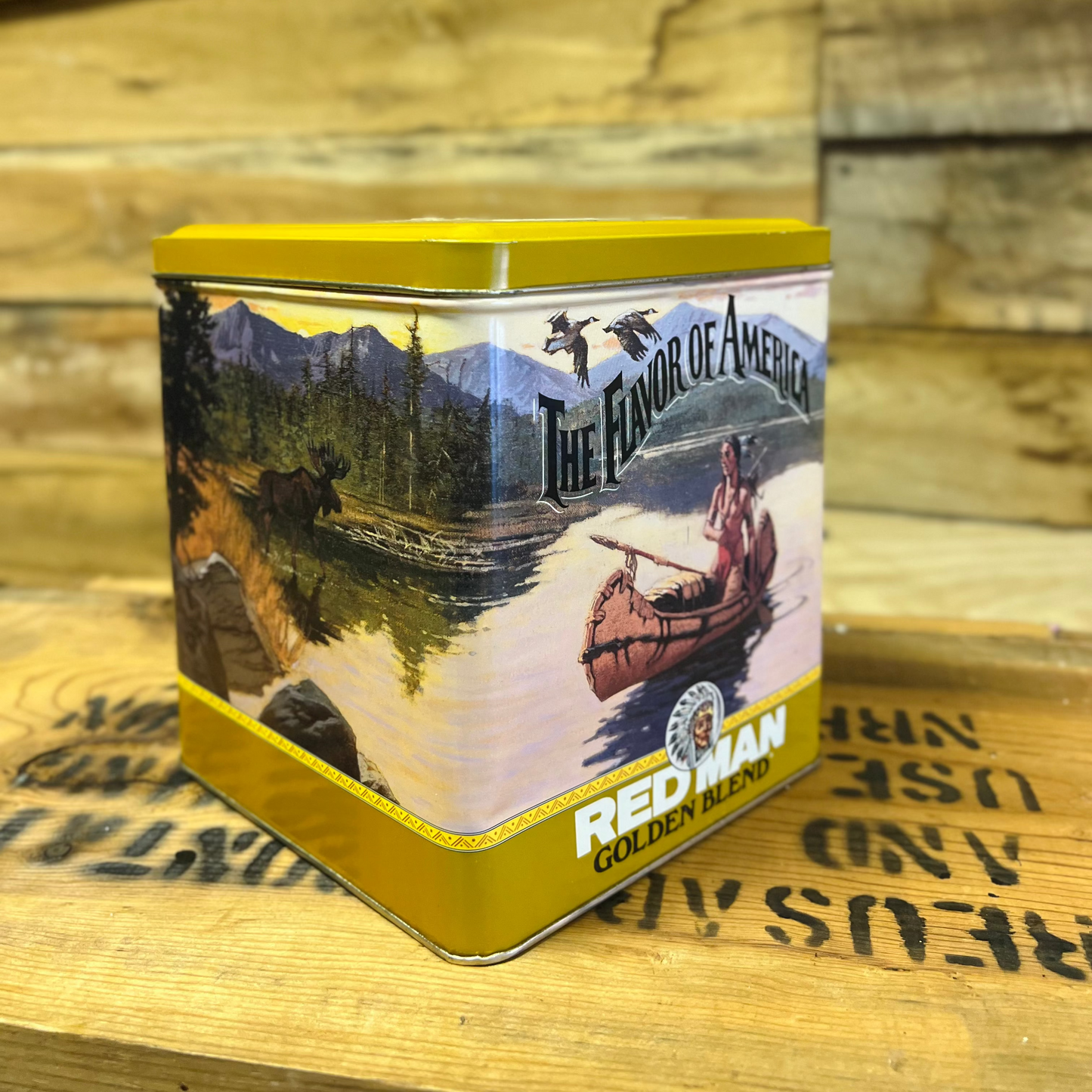 Vintage Red Man Golden Blend Tin Canister - 1992 Limited Edition