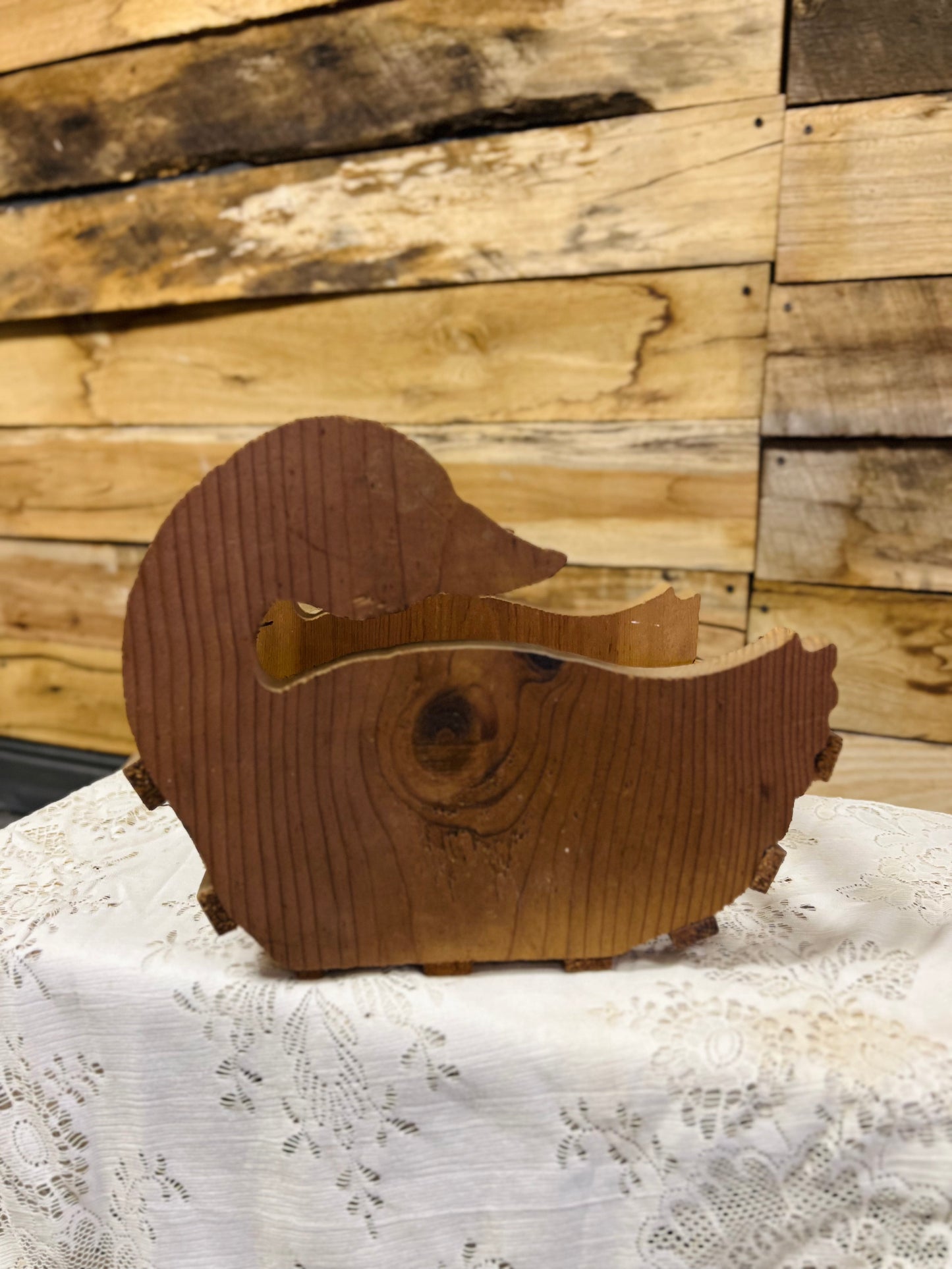Vintage Goose/Duck Wood Napkin Holder