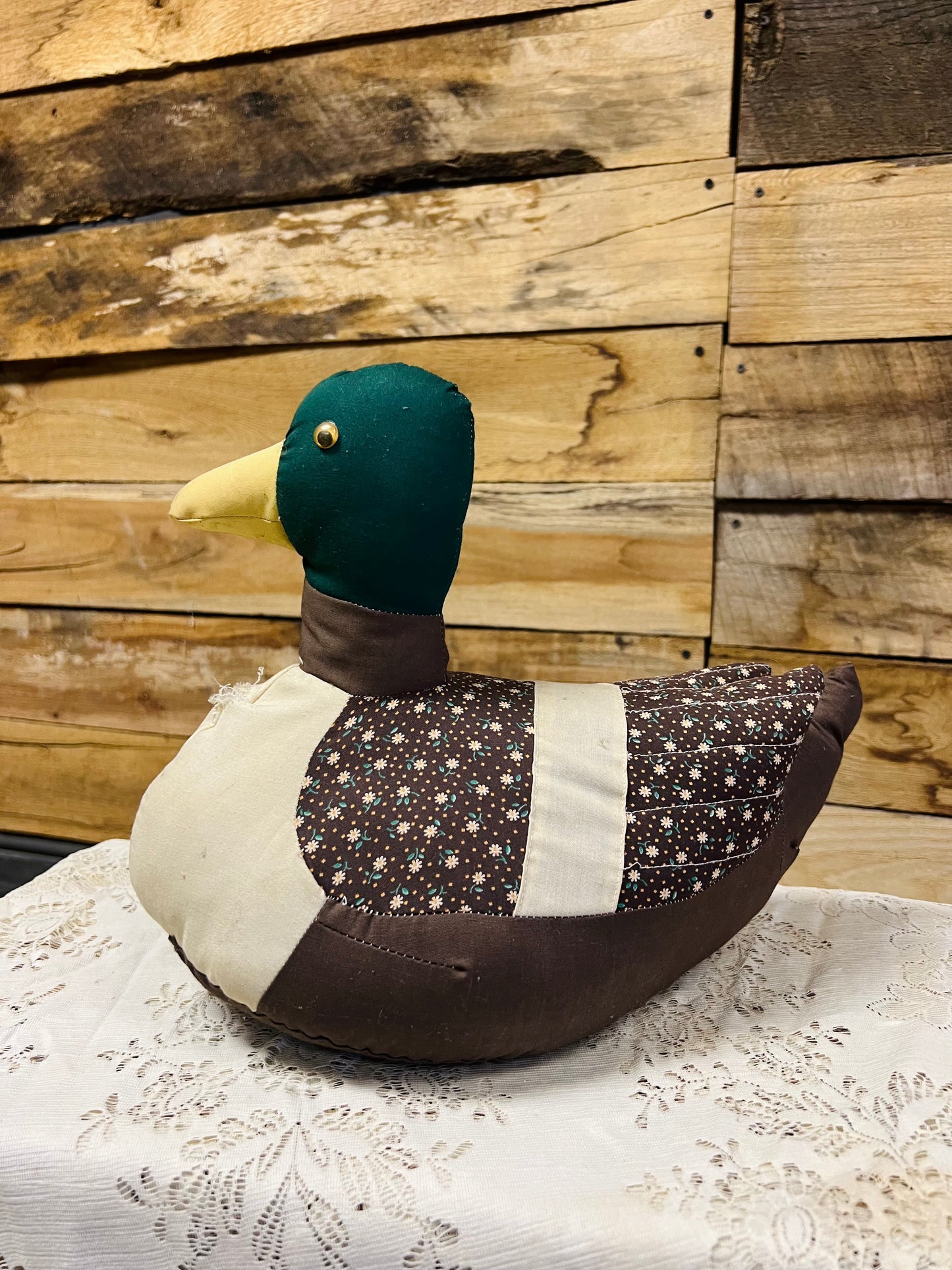 Vintage Quilted Mallard Duck - Woodland