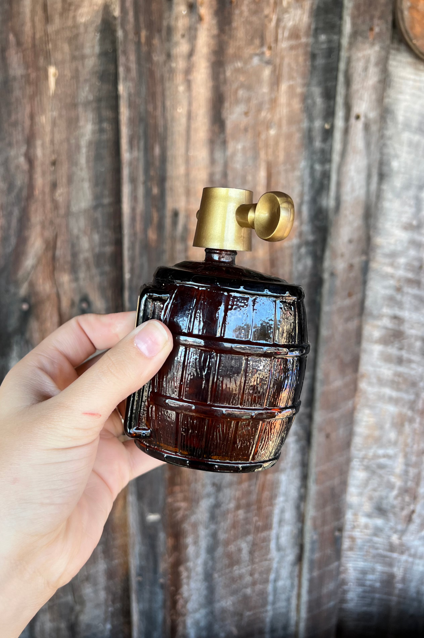 Avon Barrel Amber Vintage Wild Country 1970's