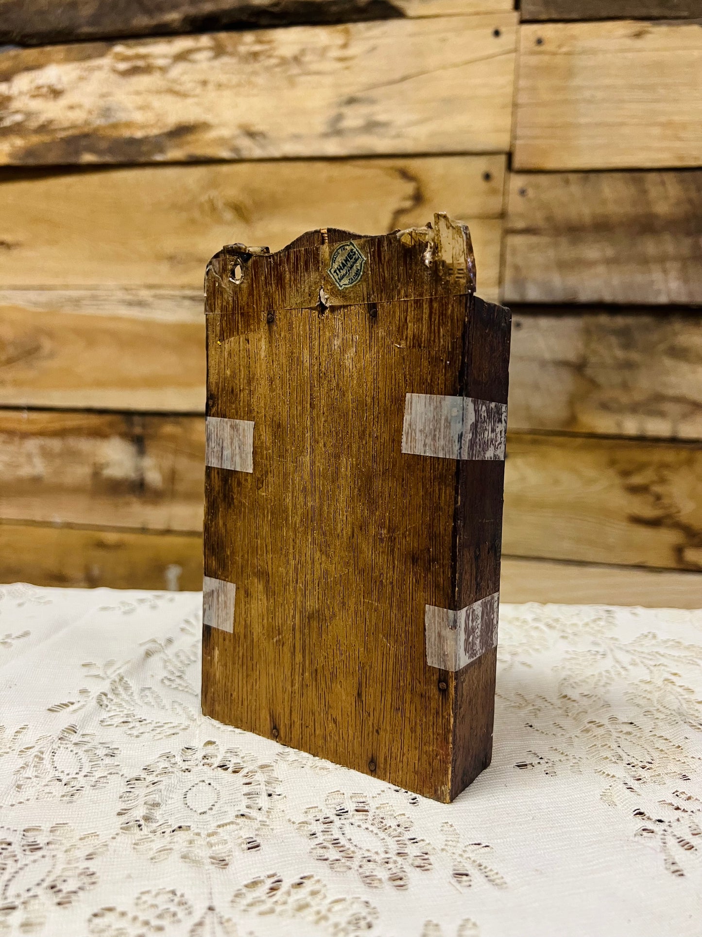 Vintage Ceramic Rooster Spice Shakers and Wooden Rack