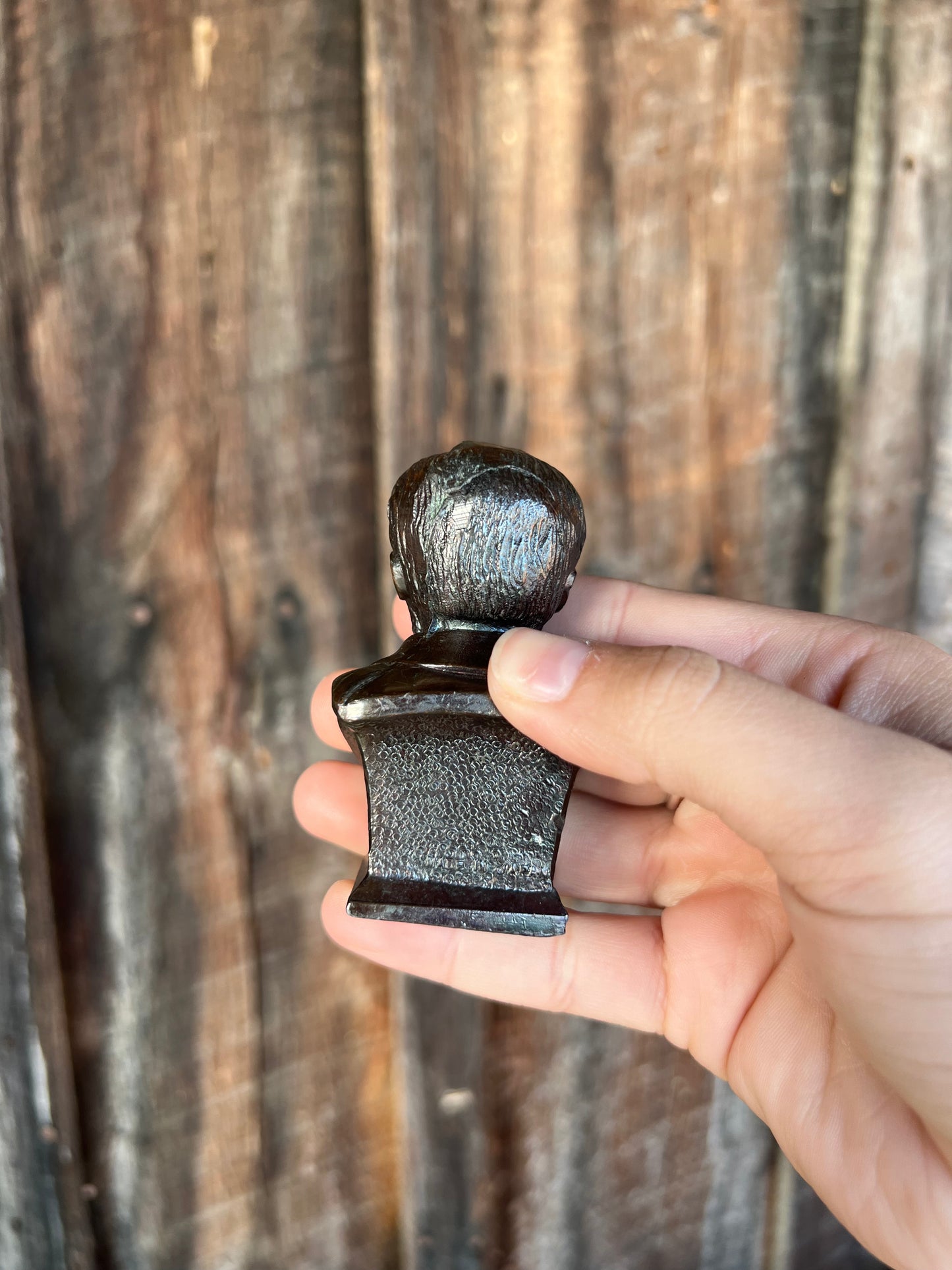 Vintage Abraham Lincoln Bust Brass Metal 2"