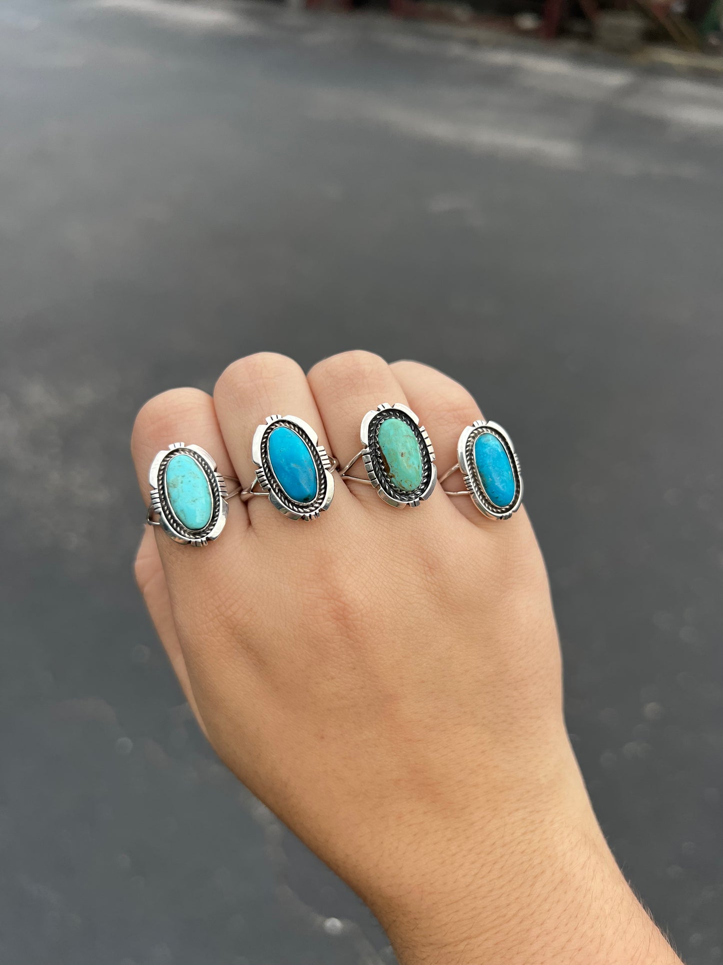 Oval Kingman Turquoise Ring