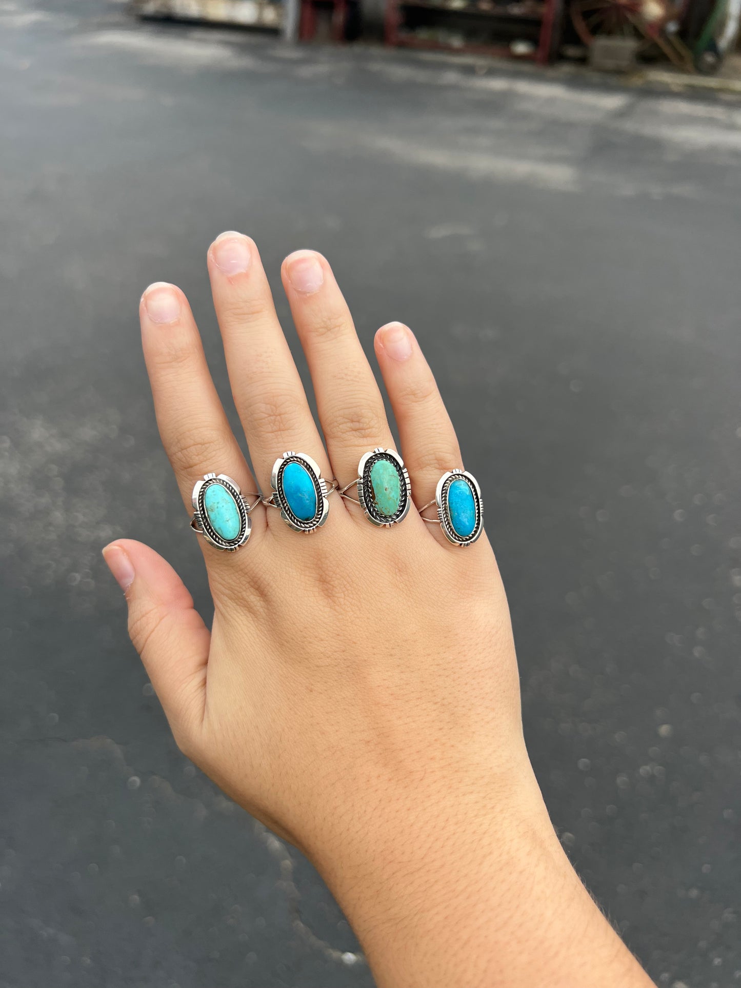 Oval Kingman Turquoise Ring