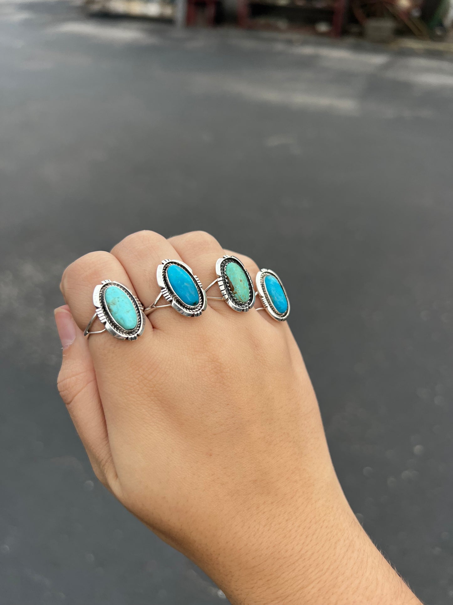 Oval Kingman Turquoise Ring