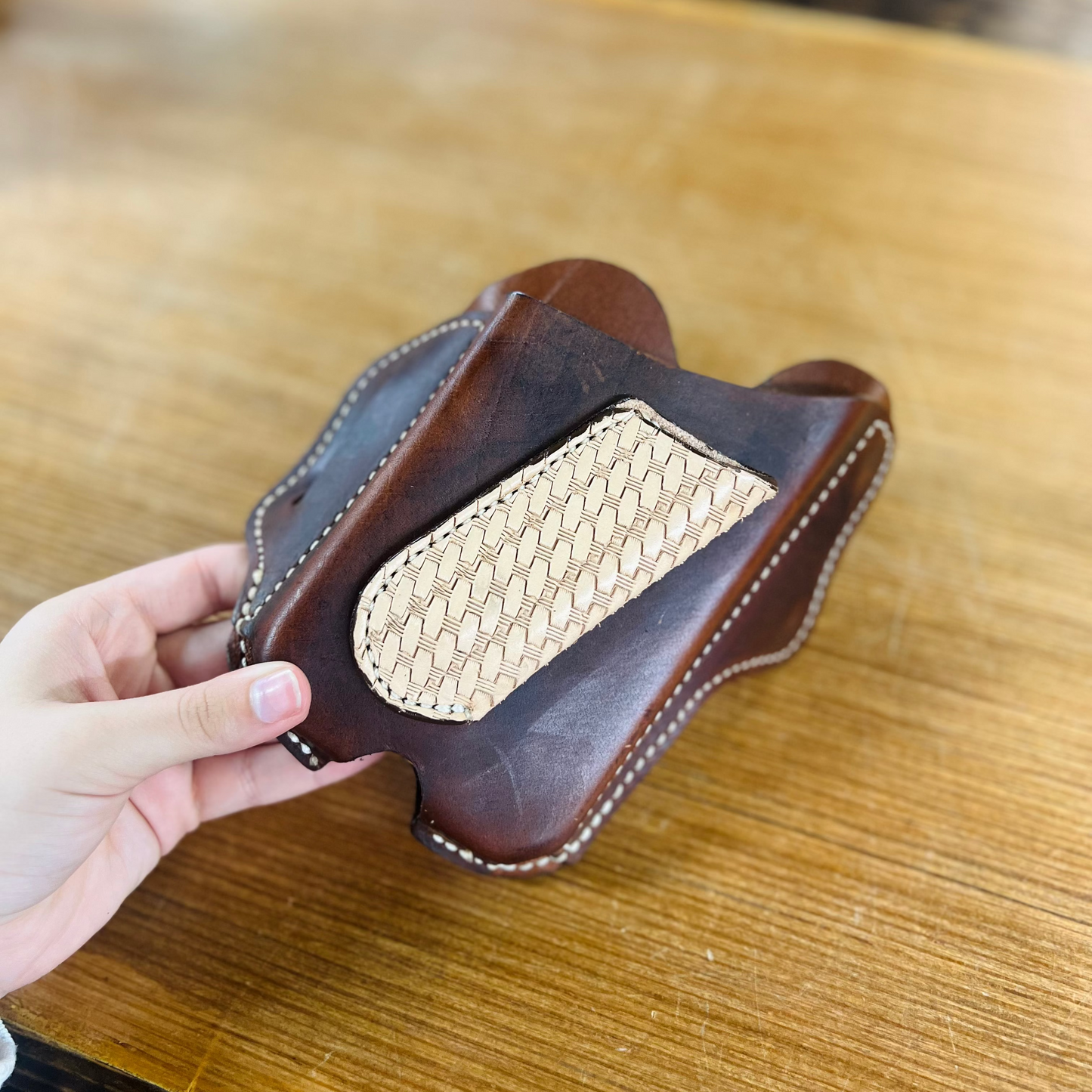 Genuine Leather Phone Holster with Sheath - Amish Made