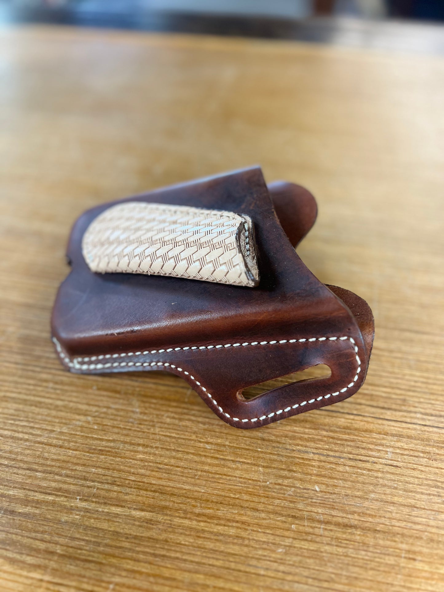 Genuine Leather Phone Holster with Sheath - Amish Made