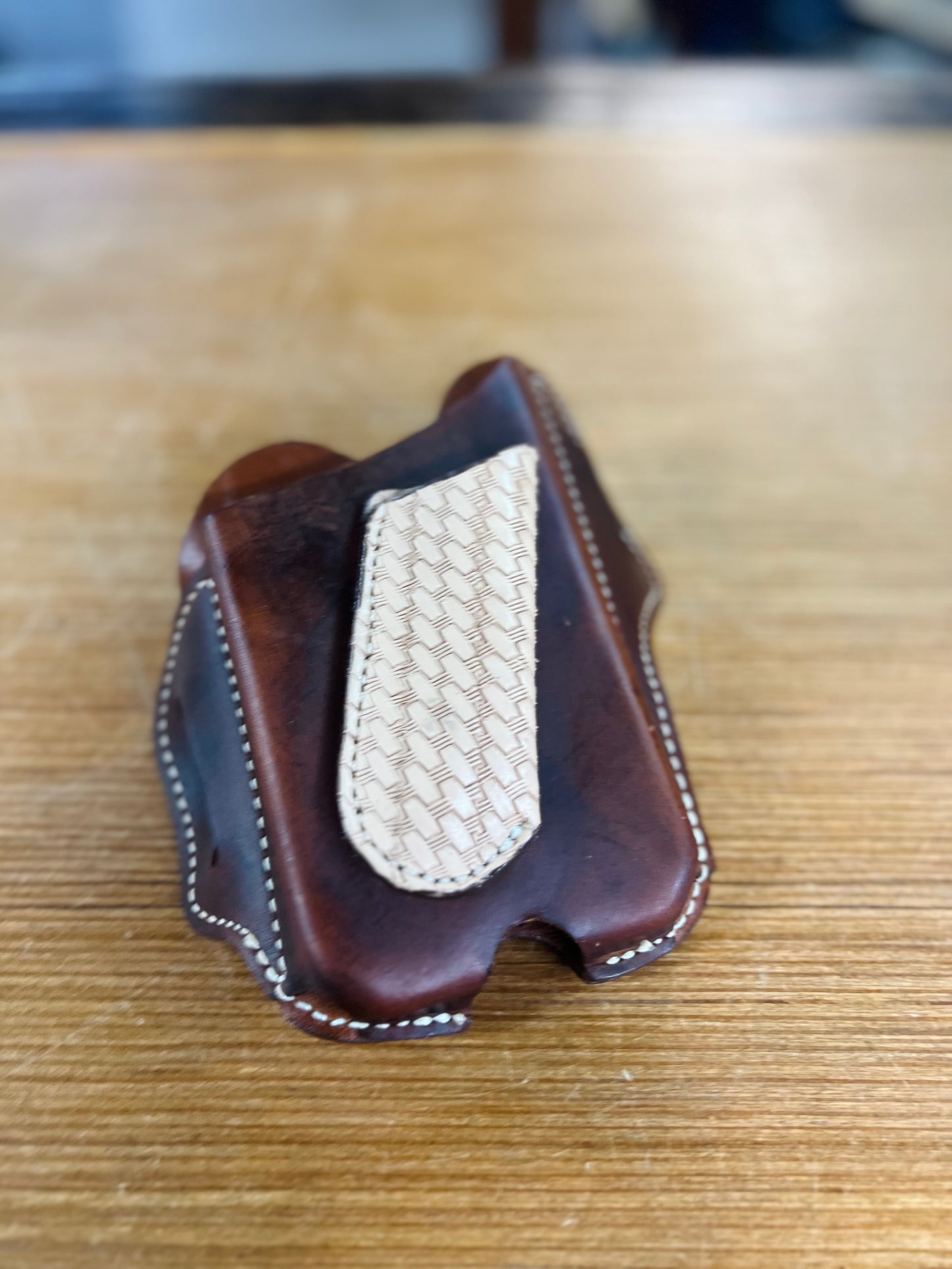 Genuine Leather Phone Holster with Sheath - Amish Made