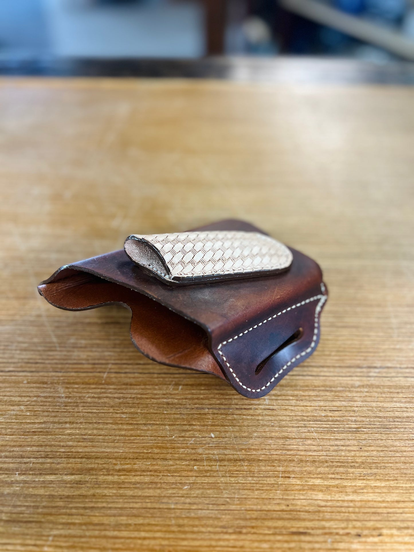 Genuine Leather Phone Holster with Sheath - Amish Made