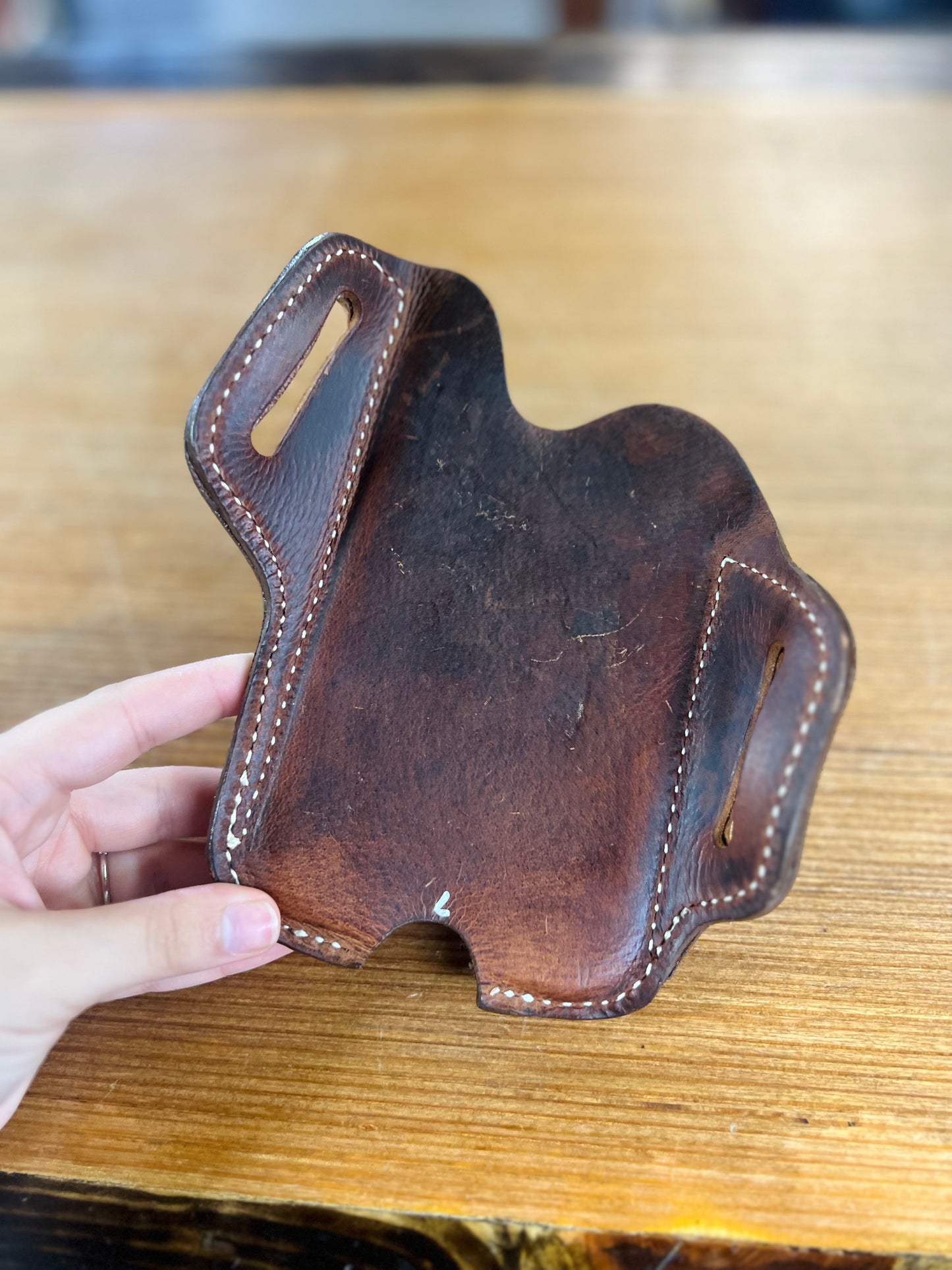 Genuine Leather Phone Holster with Sheath - Amish Made