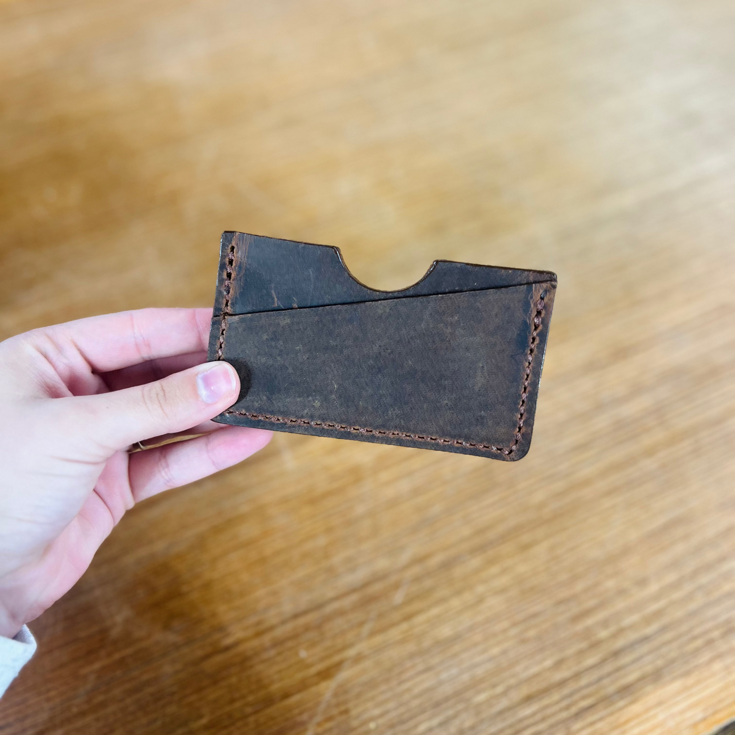 Genuine Leather Card Wallet - Local Amish Made