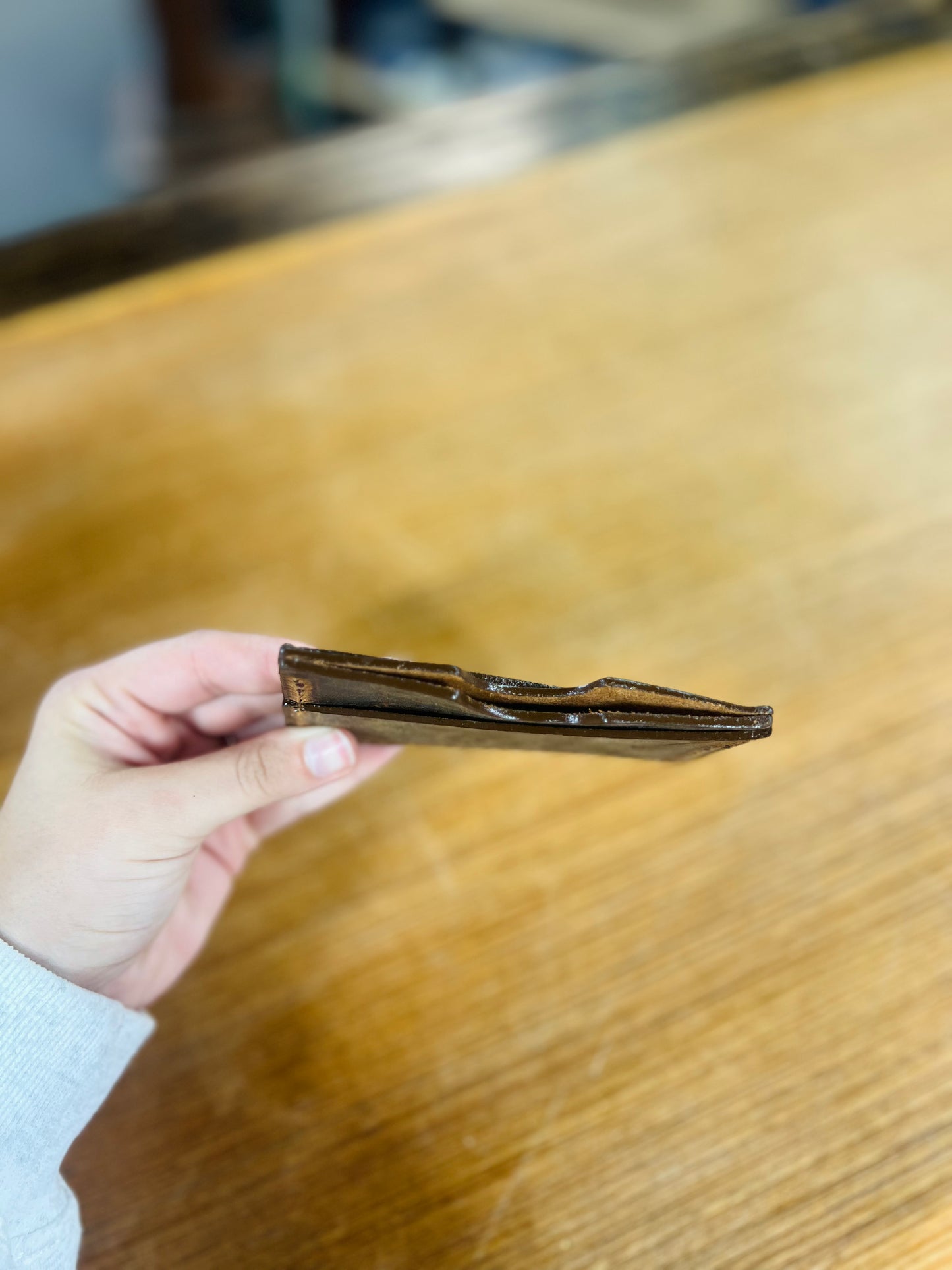 Genuine Leather Card Wallet - Local Amish Made