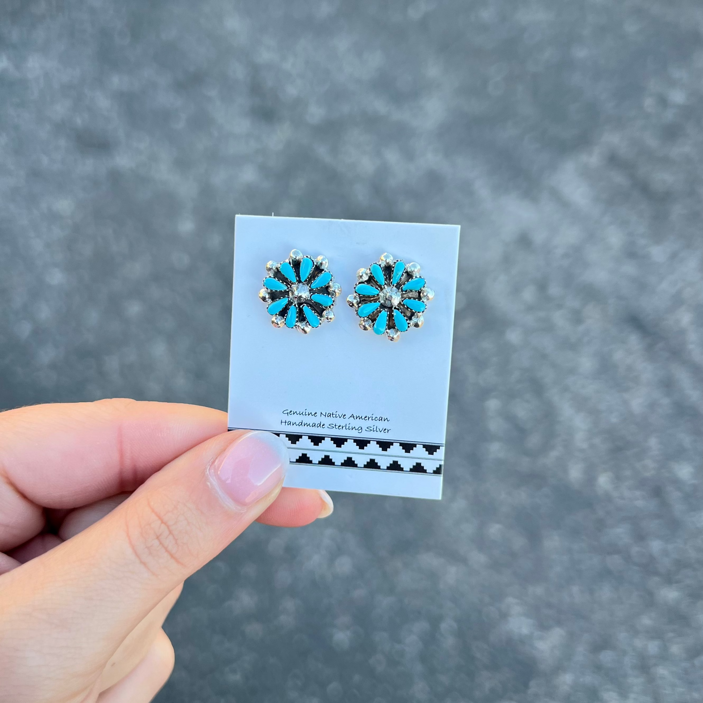 The Everyday Genuine Turquoise Cluster Earrings