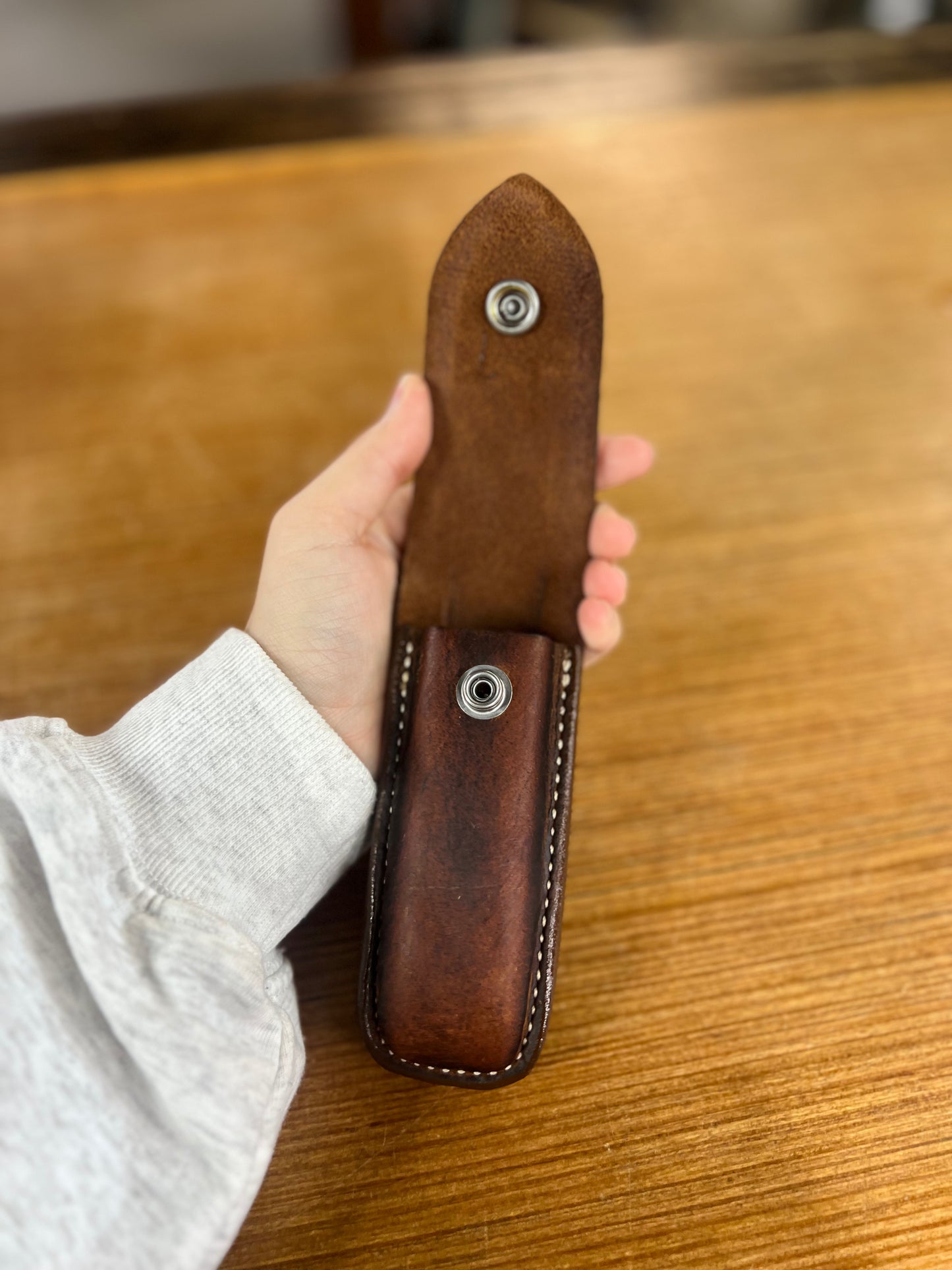 Buck 110 Tooled Genuine Leather Knife Case
