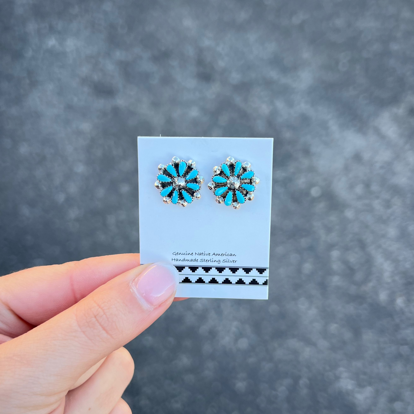 The Everyday Genuine Turquoise Cluster Earrings