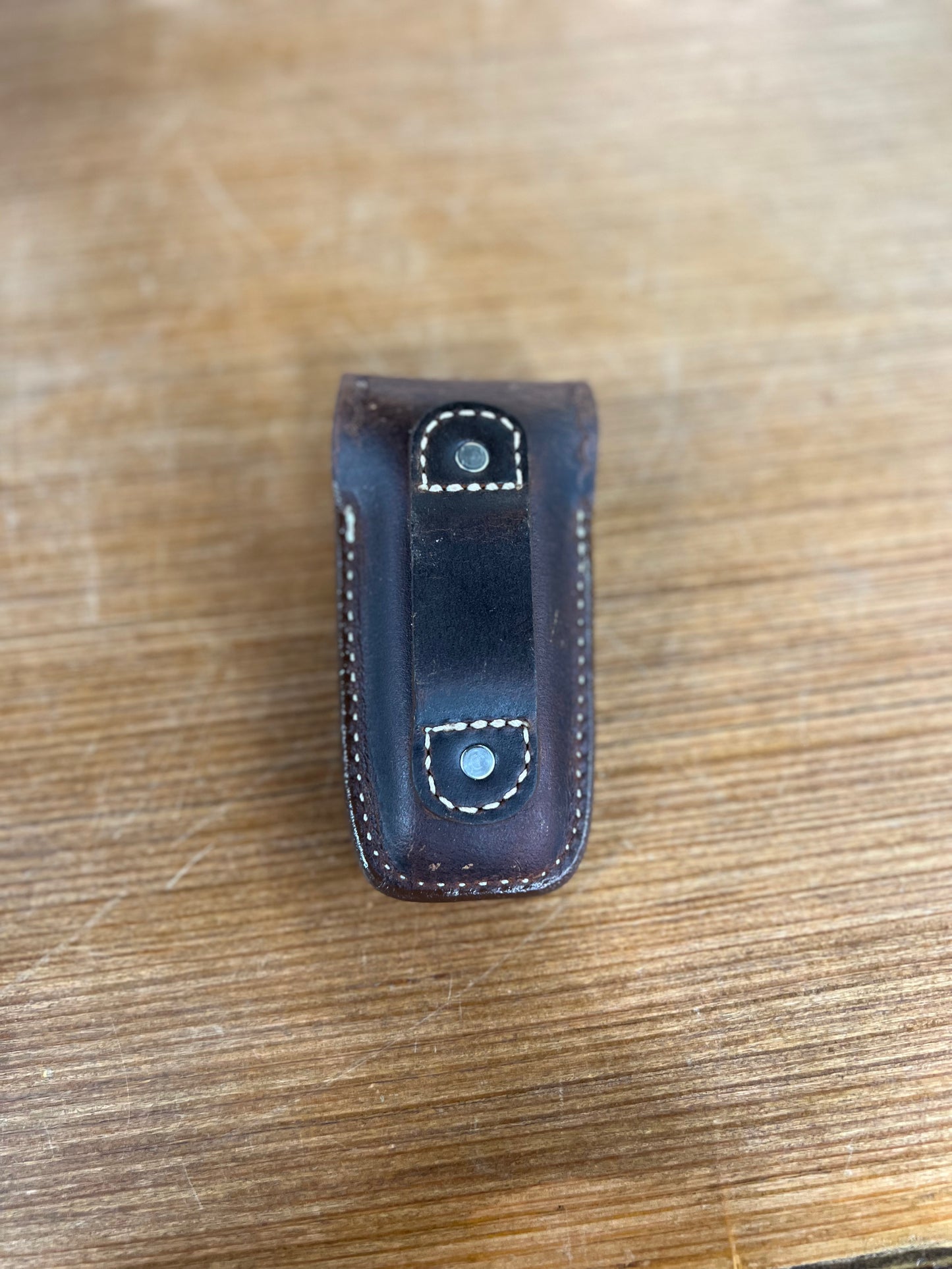 Genuine Tooled Leather Knife Case for Leatherman Wave - Local Amish Made
