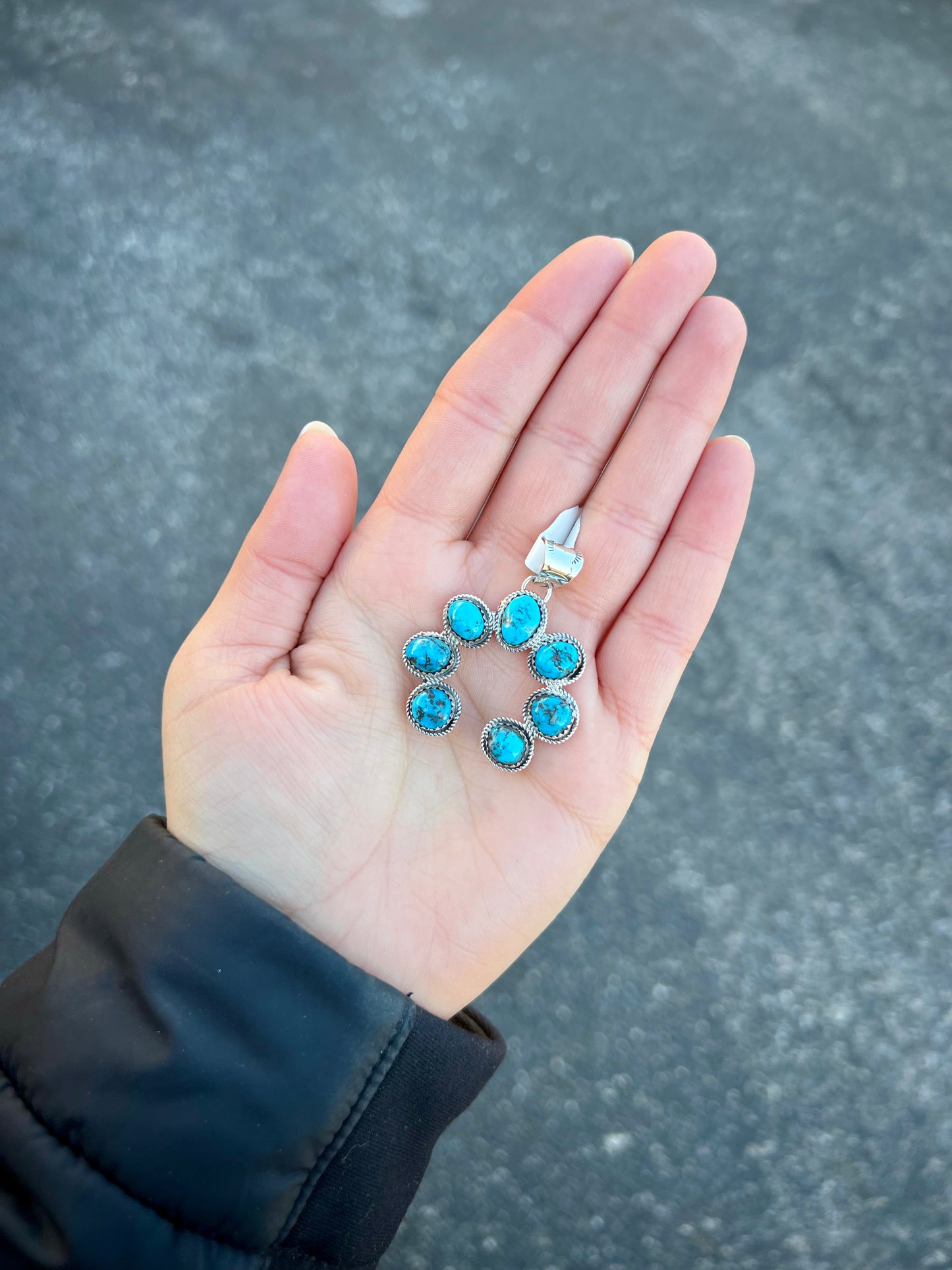 Genuine Turquoise Naja Pendant