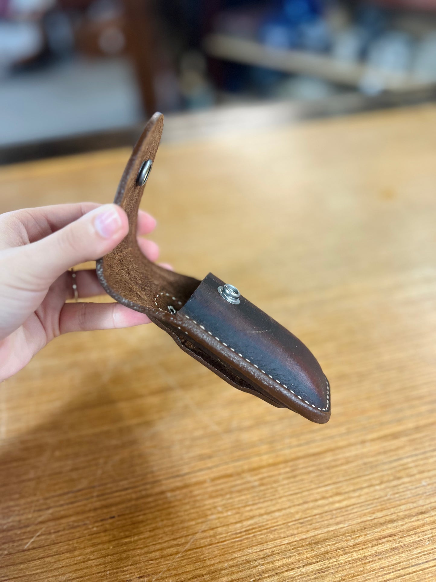 Genuine Tooled Leather Knife Case for Leatherman Wave - Local Amish Made