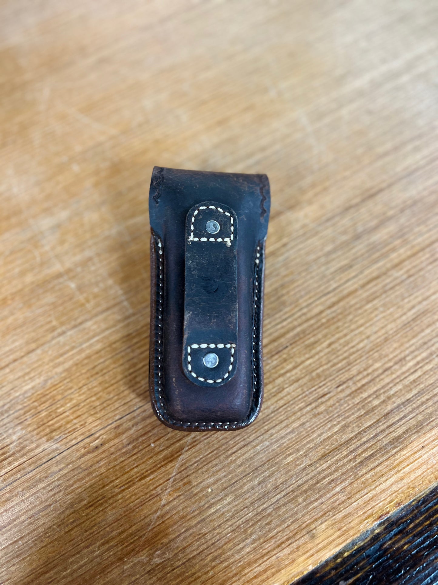 Genuine Tooled Leather Knife Case - Fits Leatherman Surge - Amish Made