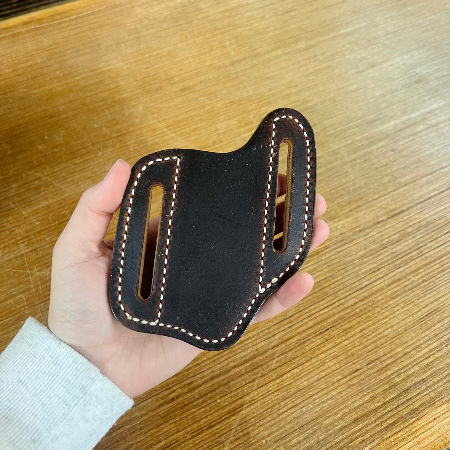 Genuine Leather Pancake Sheath - Medium