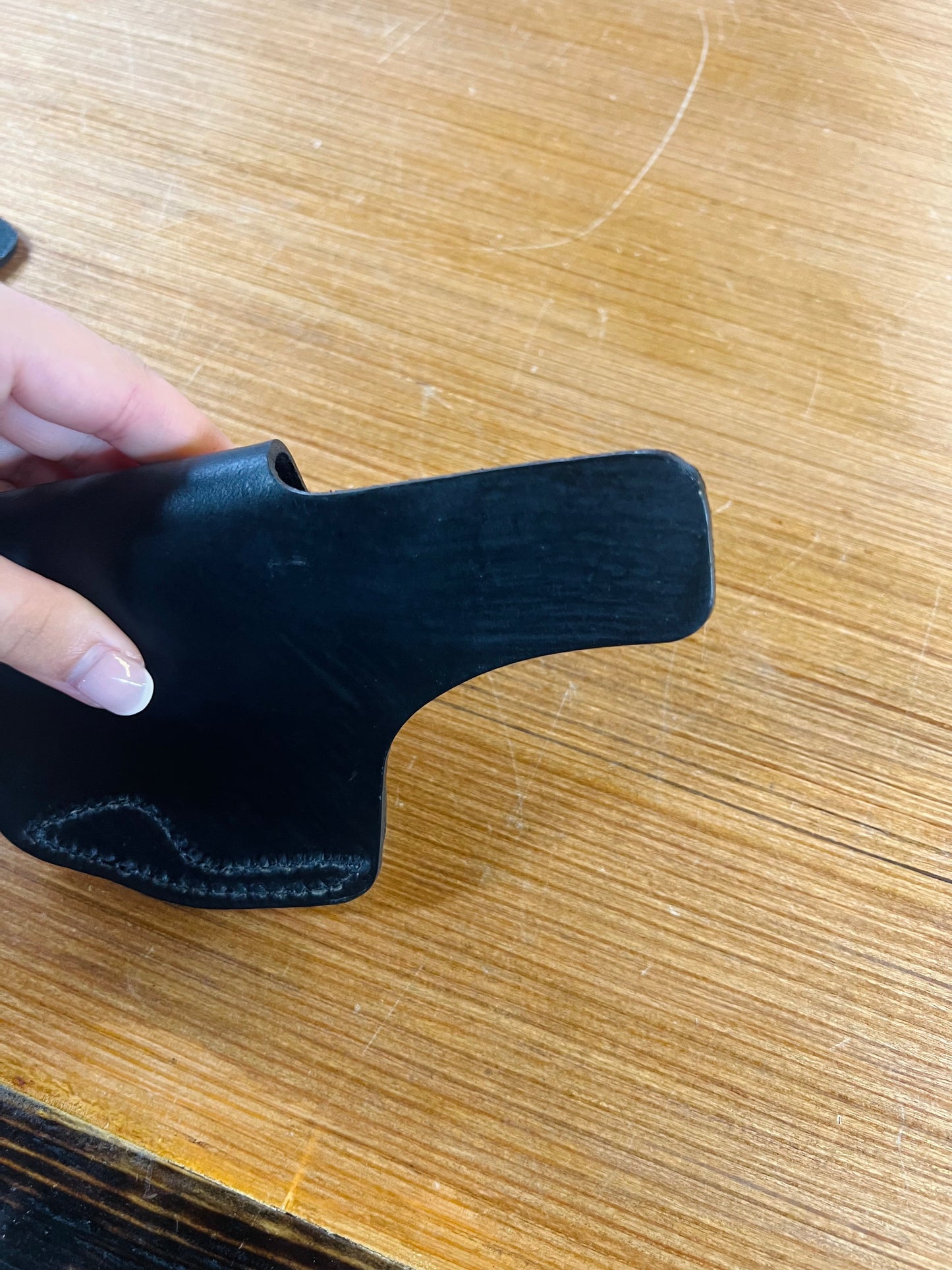 Genuine Black Leather Concealed Holster 3.5" - Local Amish Made