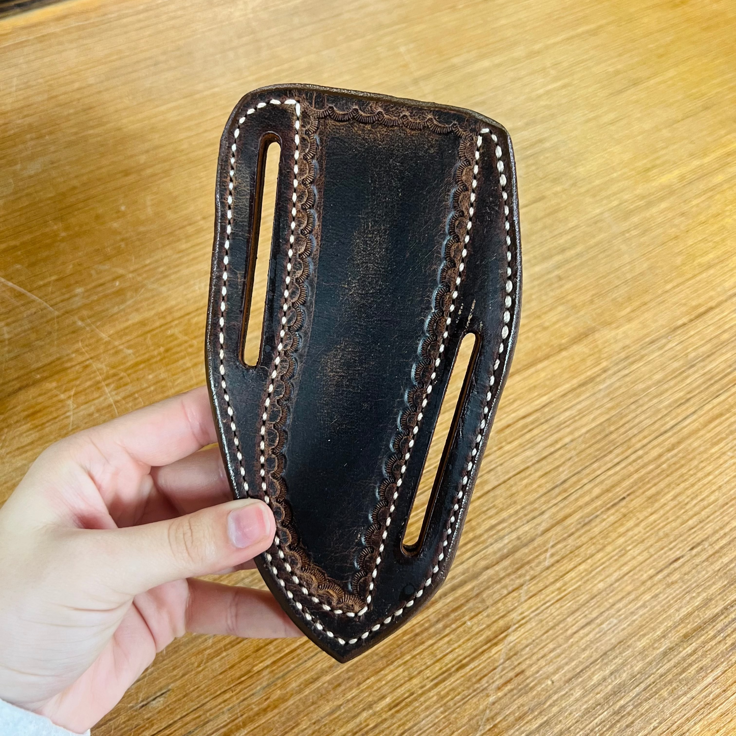 Genuine Leather Pancake Sheath for Fixed Blade Knife - Local Amish Made #6