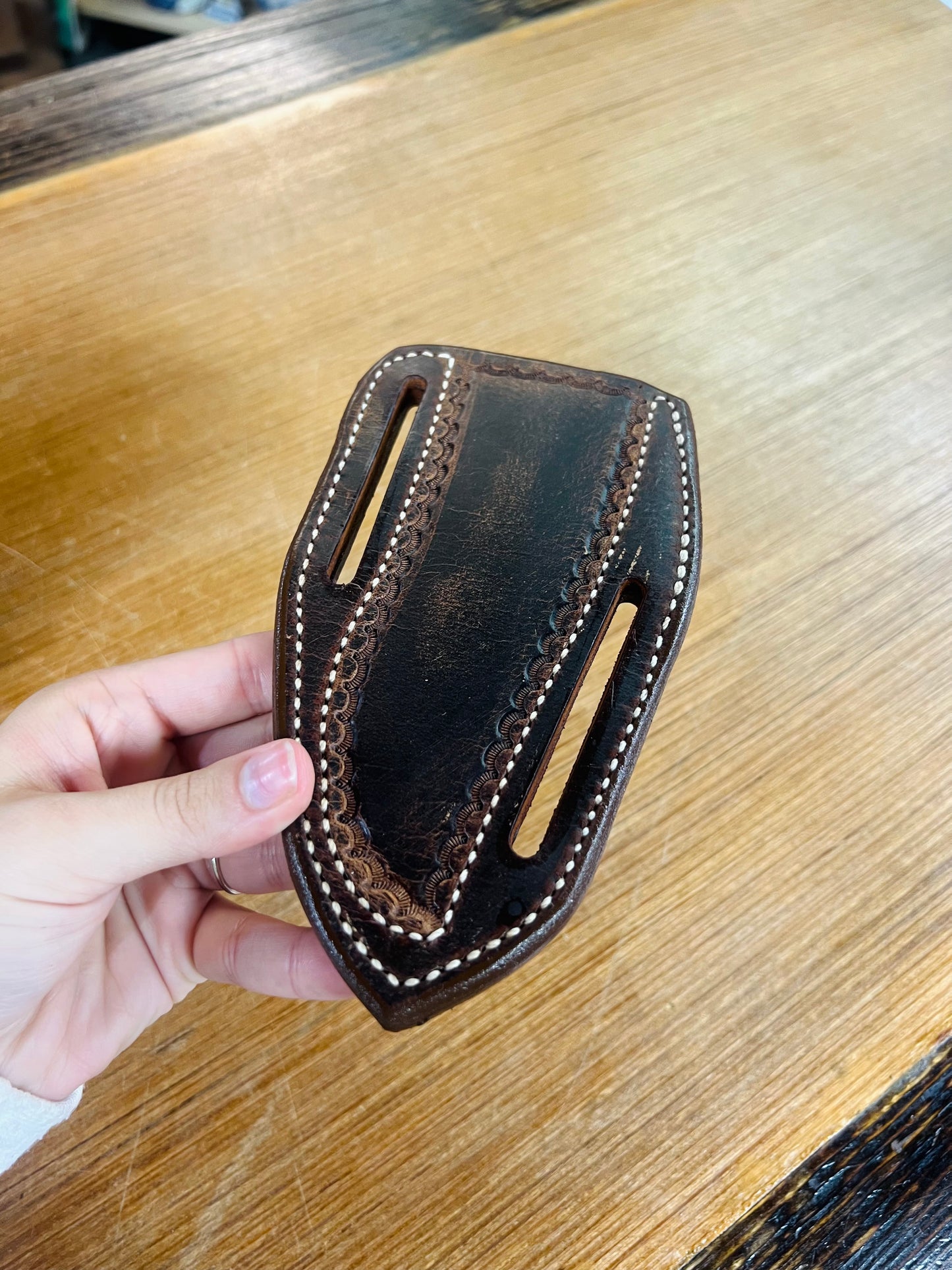 Genuine Leather Pancake Sheath for Fixed Blade Knife - Local Amish Made #6